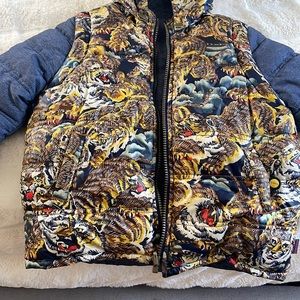 Boys reversible puffer Jacket by Kenzo.
